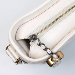CHANEL SMALL GABRIELLE HOBO BAG WHITE CALFSKIN MULTICOLOUR HARDWARE