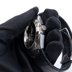 OMEGA CONSTELLATION 39MM , STEEL ON LEATHER STRAP