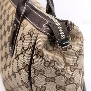 GUCCI GG CANVAS PRINCY TOTE BAG BEIGE GHW