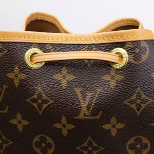 LOUIS VUITTON PETIT NOE BUCKET BAG MONOGRAM GHW (MICROCHIP)