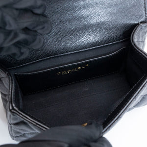 CHANEL 25P MINI FLAP BAG BLACK CAVIAR LEATHER GHW (MICROCHIP)