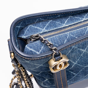 CHANEL GABRIELLE HOBO BAG DENIM / LEATHER MULTICOLOURED HARDWARE