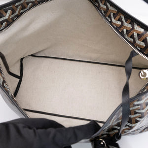 GOYARD BOHEME HOBO BAG BLACK CALFSKIN LEATHER CANVAS SHW