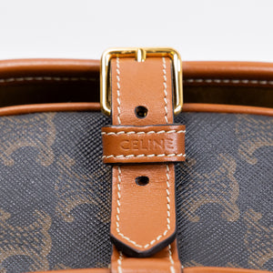 CELINE FLOCO BAG IN TRIOMPHE CANVAS GHW