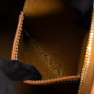 CELINE SMALL BOSTON BAG TRIOMPHE CANVAS/ CALFSKIN TAN GHW