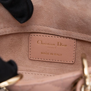 CHRISTIAN DIOR D-JOY MICRO BAG PINK LAMBSKIN LEATHER LGHW