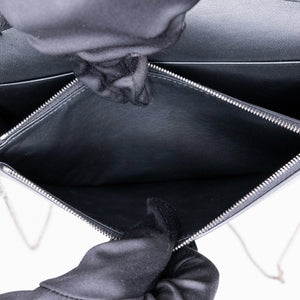 CELINE FRAME WALLET ON CHAIN CROSSBODY BAG BLACK & WHITE CALFSKIN SHW