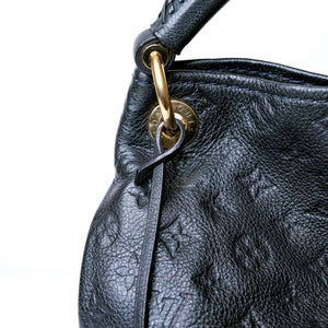 LOUIS VUITTON ARTSY MM BLACK MONOGRAM EMPREINTE LEATHER GHW