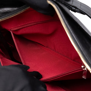 CHANEL GABRIELLE HOBO BAG BLACK CALFSKIN LEATHER MULTICOLOUR HARDWARE