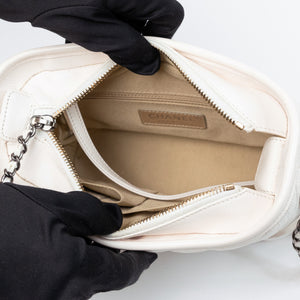 CHANEL SMALL GABRIELLE HOBO BAG WHITE CALFSKIN MULTICOLOUR HARDWARE