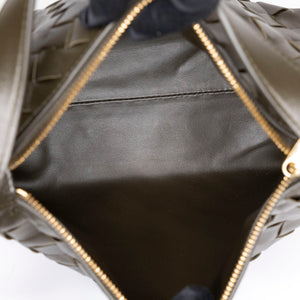BOTTEGA VENETA WALLACE BAG CALFSKIN KAKI GHW