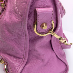 BALENCIAGA MEDIUM CLASSIC CITY CROSSBODY BAG PURPLE GHW