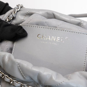 CHANEL MINI 22 BAG CALFSKIN LIGHT GREY SHW (MICROCHIP)