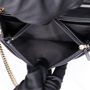 CHANEL BOY WALLET ON CHAIN CAVIAR BLACK GHW