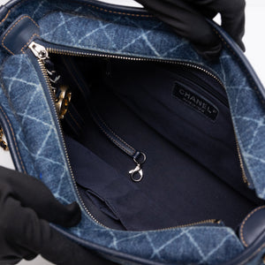CHANEL GABRIELLE HOBO BAG DENIM / LEATHER MULTICOLOURED HARDWARE