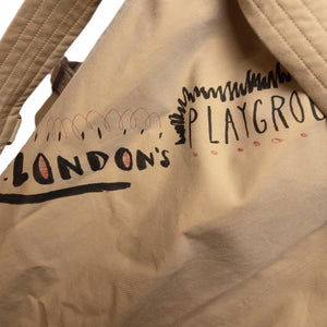BURBERRY SKETCH PRINT TRENCH COAT BROWN / MULTICOLOURED