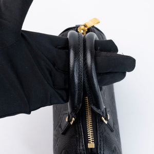 LOUIS VUITTON NANO SPEEDY BLACK MONOGRAM EMPREINTE GHW (MICROCHIP)