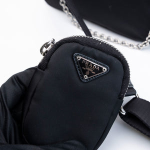 PRADA RE-EDITION 2005 SHOULDER BAG RE-NYLON BLACK SHW