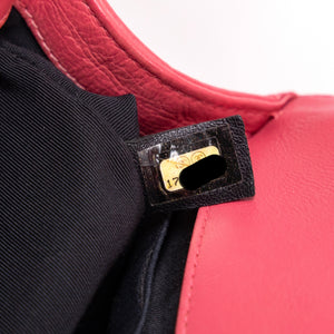 CHANEL MEDIUM LEBOY PINK CALFSKIN LEATHER MULTICOLORED HARDWARE
