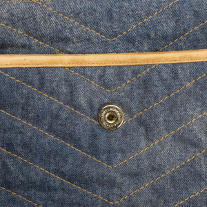 SAINT LAURENT MEDIUM NIKKI SHOULDER BAG DENIM BLUE / CINNAMON GHW