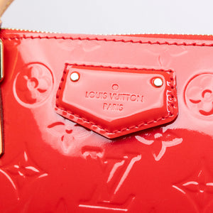 LOUIS VUITTON VERNIS MONTEBELLO MM BAG RED GHW