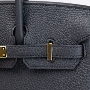 HERMES BIRKIN 25 VEAU TOGO PLOMB GHW STAMP K