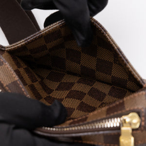LOUIS VUITTON GERONIMOS BUM BAG BROWN DAMIER EBENE GHW