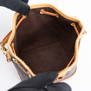 LOUIS VUITTON NANO NOE MONOGRAM CANVAS GHW (MICROCHIP)