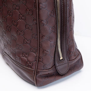 GUCCI GUCCISSIMA LARGE PRINCY TOTE BAG BROWN LEATHER GHW