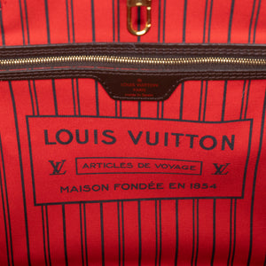 LOUIS VUITTON NEVERFULL MM DAMIER EBENE CANVAS GHW
