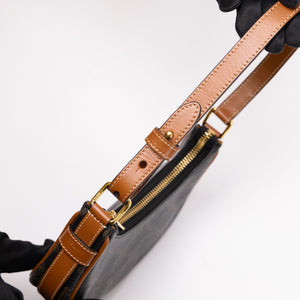 CELINE MINI AVA BAG TRIOMPHE CANVAS / CALFSKIN BROWN GHW