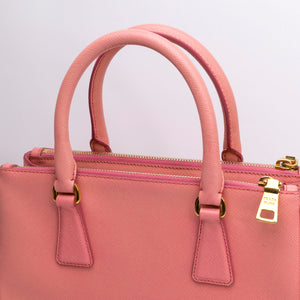 PRADA SAFFIANO SMALL TOTE BAG PINK GHW