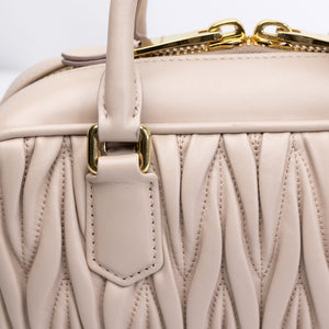 MIUMIU ARCADIE MATELASSE NAPPA LEATHER BAG POWDER PINK GHW