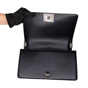 CHANEL LEBOY MEDIUM BLACK CAVIAR LEATHER GHW