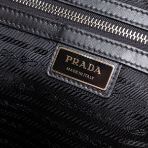 PRADA LARGE TRIANGLE LEATHER BAG CARAMEL SHW