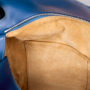 LOEWE LARGE PUZZLE BLUE CALF SKIN LEATHER SHW