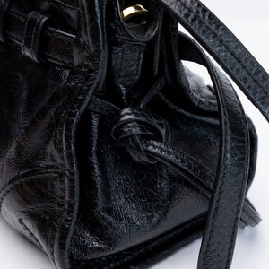 PRADA MINI BONNIE HANDBAG BLACK CALFSKIN GHW