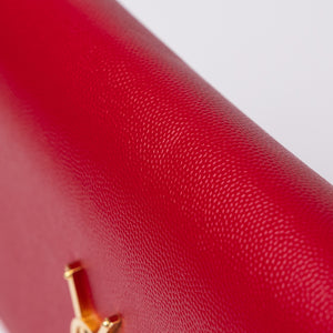 SAINT LAURENT KATE BAG MEDIUM RED CALFSKIN LEATHER GHW