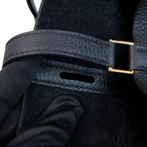 HERMES PICOTIN 22 CLEMENCE BLACK GHW STAMP K