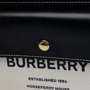 BURBERRY MINI HORSEFERRY PRINT TITLE CROSSBODY BAG BLACK GHW