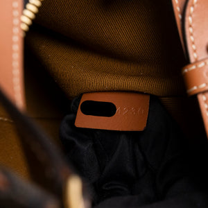 CELINE AVA BAG TAN CANVAS / CALFSKIN LEATHER GHW