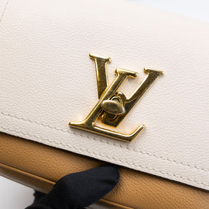 LOUIS VUITTON LOCKME TENDER GRAINED CALFSKIN BEIGE MULTICOLOUR GHW (MICROCHIP)