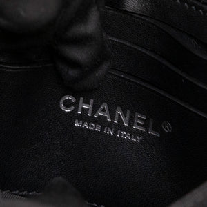 CHANEL SMALL QUILTED LAMBSKIN GROSGRAIN TWO TONE FLAP SHOULDER BAG TAN BLACK HARDWARE