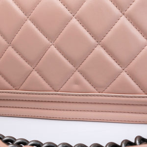 CHANEL MEDIUM LEBOY LIGHT PINK CALFSKIN LEATHER SHW