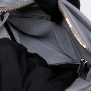 CHANEL SMALL CHEVRON GABRIELLE HOBO BAG GREY CALFSKIN LEATHER MULTICOLOURED HARDWARE