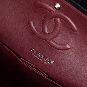 CHANEL CLASSIC FLAP MEDIUM BLACK CAVIAR LEATHER SHW