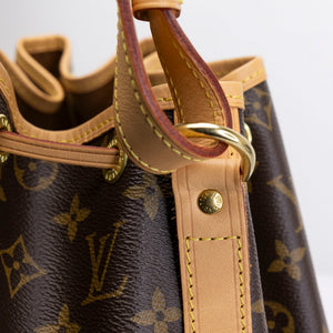 LOUIS VUITTON PETIT NOE BUCKET BAG MONOGRAM GHW (MICROCHIP)