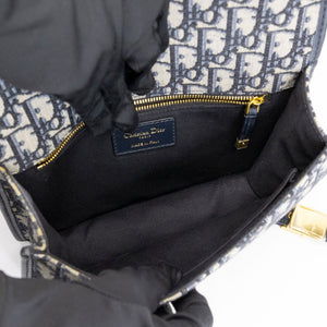 CHRISTIAN DIOR 30 MONTAIGNE BAG BLUE OBLIQUE JACQUARD GHW