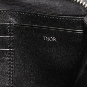 CHRISTIAN DIOR WALLET ON STRAP OBLIQUE JACQUARD CANVAS / LEATHER BLUE SHW
