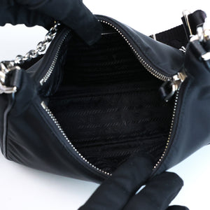 PRADA RE-EDITION 2005 SHOULDER BAG RE-NYLON BLACK SHW